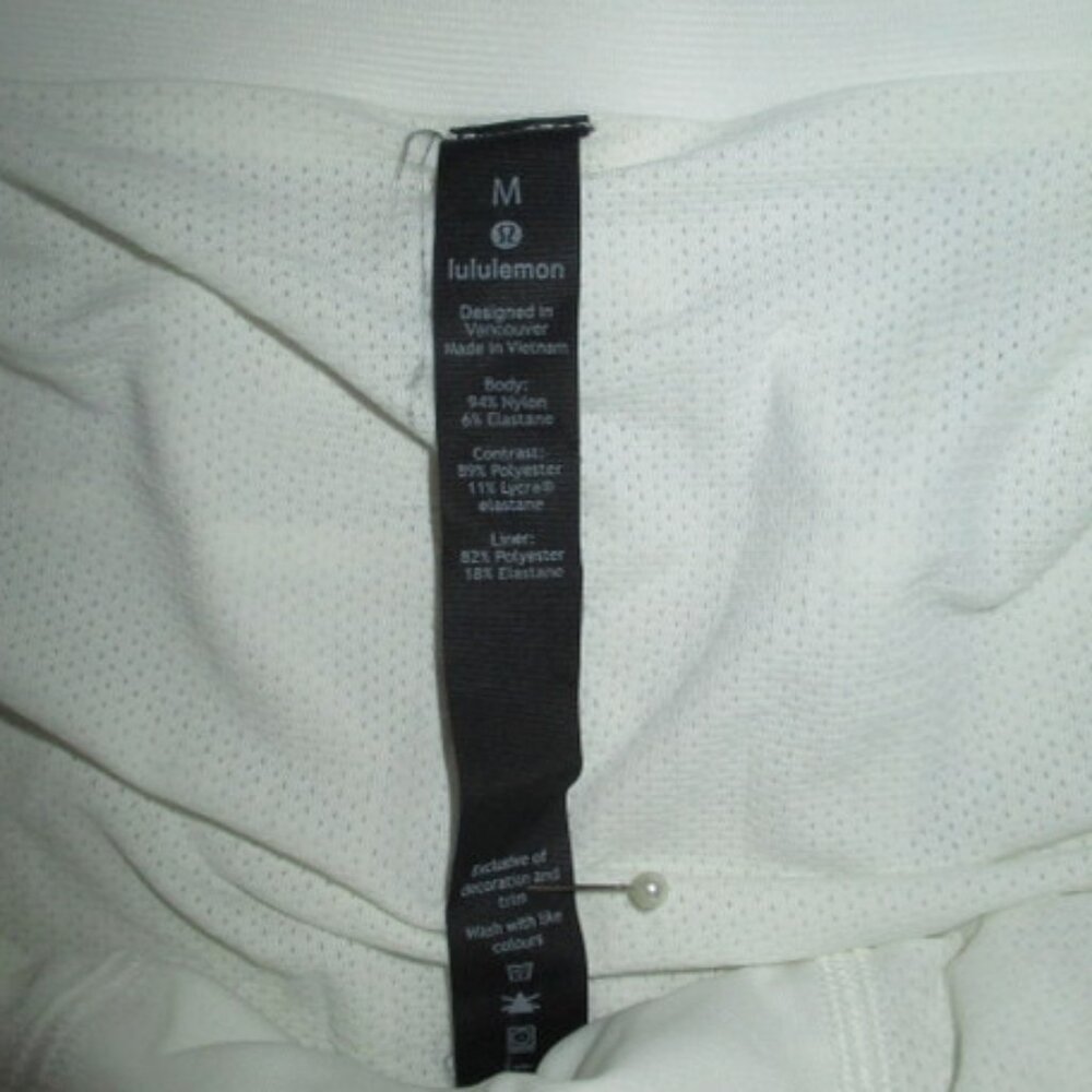 Lululemon White Lined Jogging Shorts M - image 3
